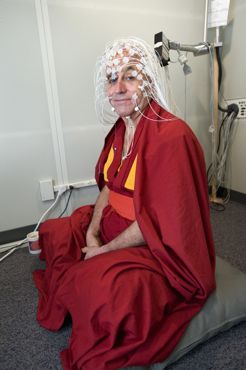Buddhist monk with sensor net